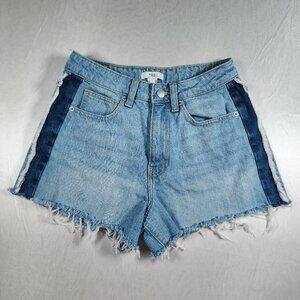 Forever 21 High Waisted Denim Shorts with Side Detail. 26